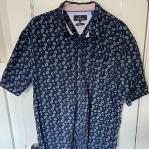 Men’s LG Slim Fit Floral Short Sleeve Button Down